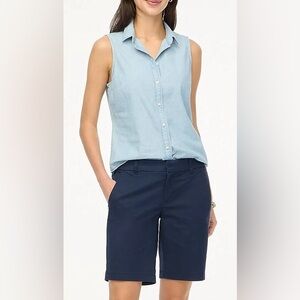 *J. CREW* Navy Chino Shorts NWT Size 10